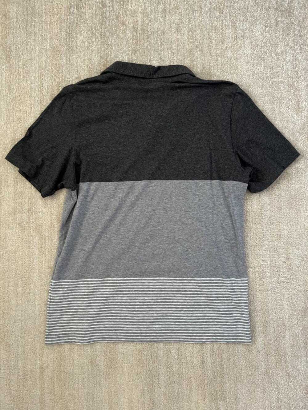Travis Mathew Pima Cotton Stripe Short Sleeve Polo Shirt Top M - Picture 4 of 8